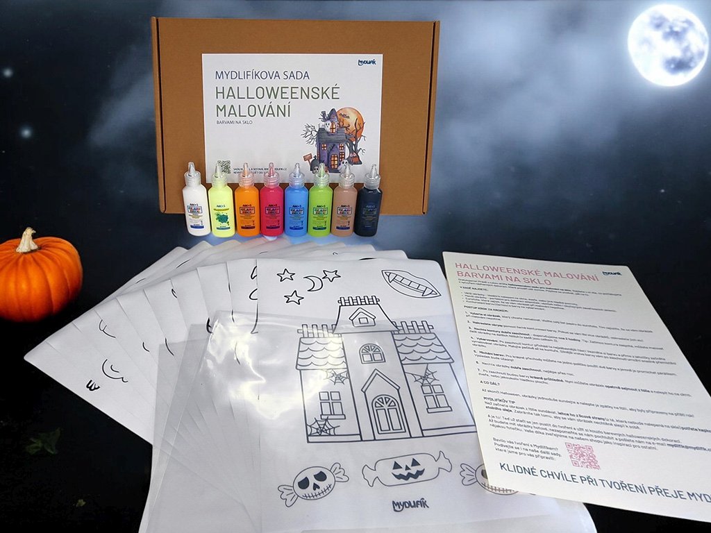 MYDLI003 - Mydlifíkova sada Halloweenské malování na sklo